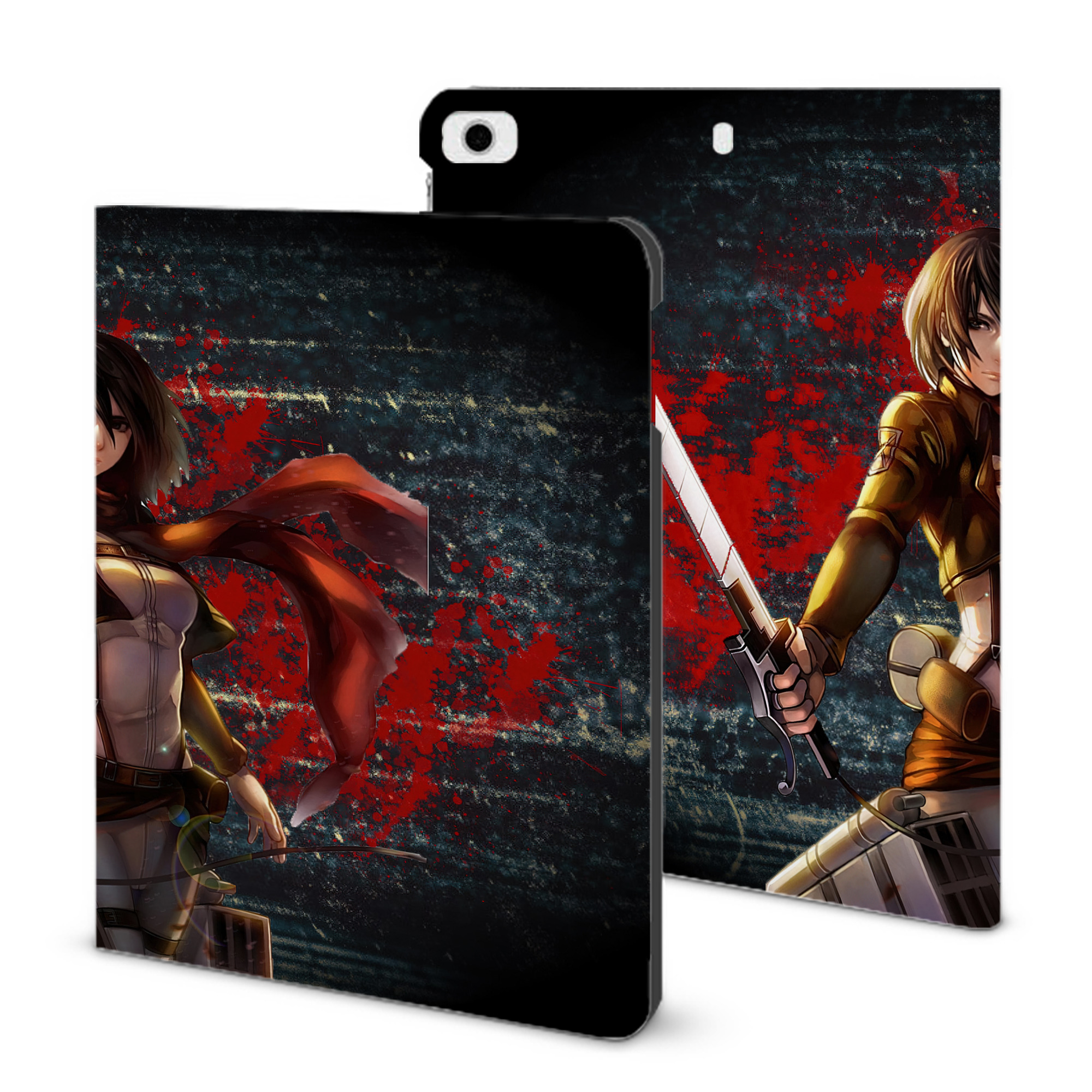 （画像用） 進撃の巨人 Attack on Titan IPad ケース ブック型 PUレザー TPU 耐衝撃 軽量 薄型 ペン収納なし 全面保護 IPad 各モデル対応